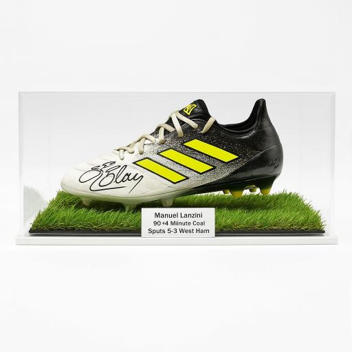Football Boot Display Case (Double) - With Grass Effect Base