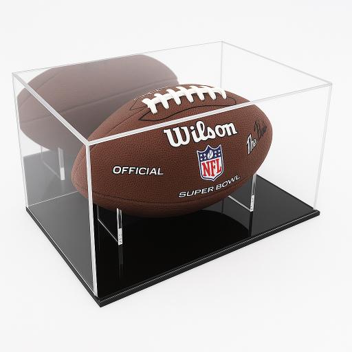 American Football Display Case - With Mirror Backing
