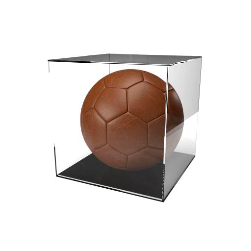 Football Display Case - 5MM Recessed Black Base